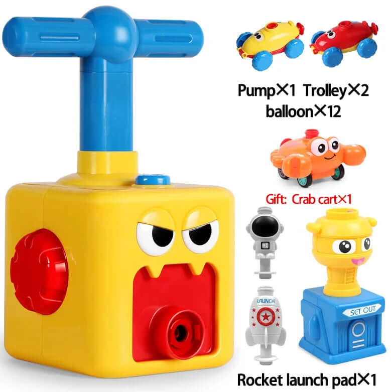 Voiture-fusée à ballon : jouet physique pour les enfants à partir de 3 ans