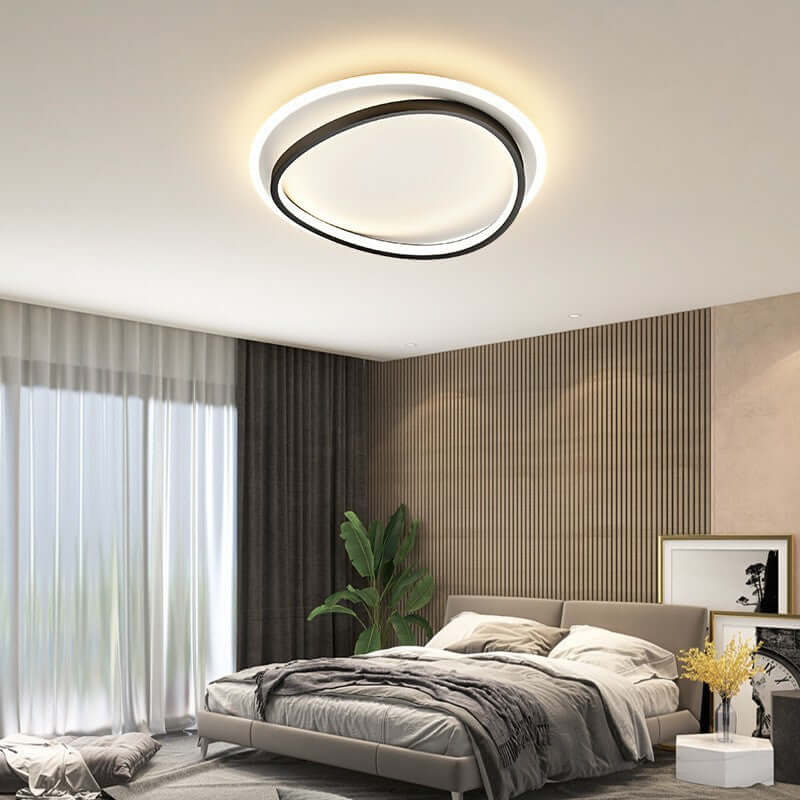Moderne LED-Deckenleuchte Schwarz-Gold
