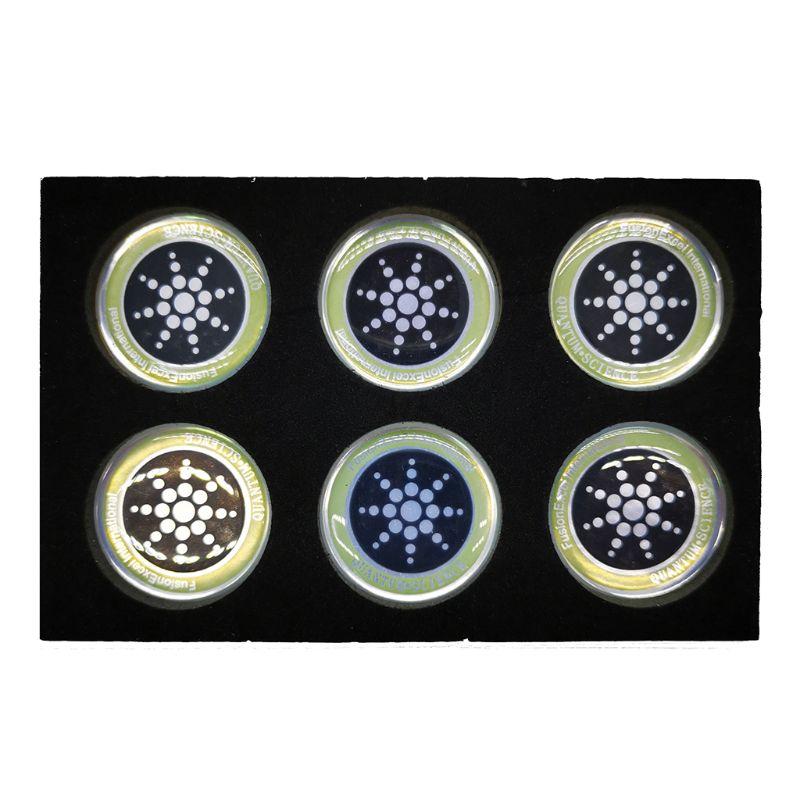 "Effektiver Strahlenschutz Aufkleber in Gold und Silber für Smartphones, schützt vor elektromagnetischen Wellen, 6er Set."