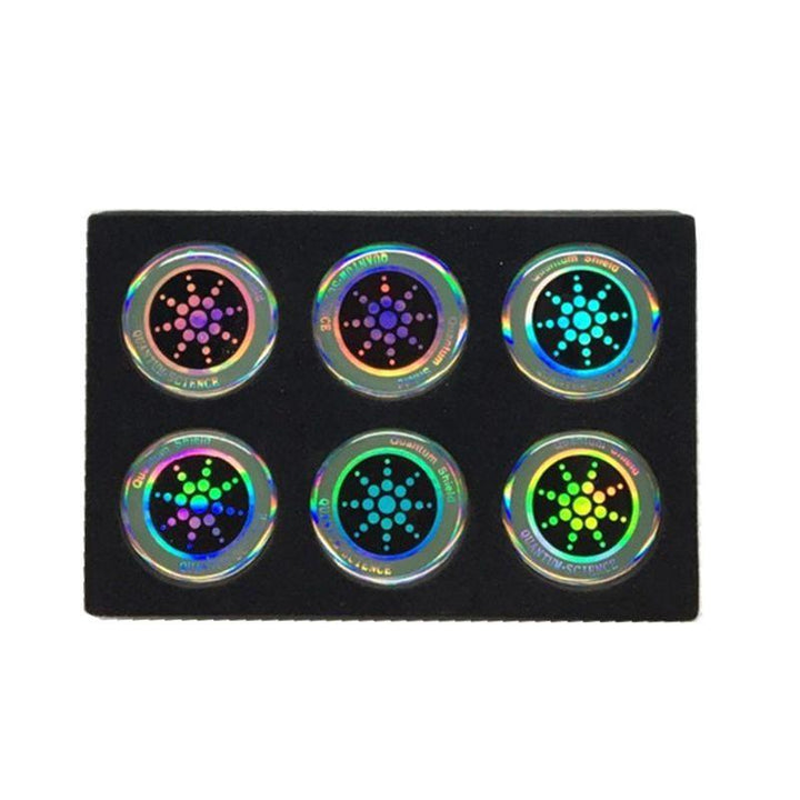 "Effektiver Strahlenschutz Aufkleber in Gold und Silber für Smartphones, schützt vor elektromagnetischen Wellen, 6er Set."