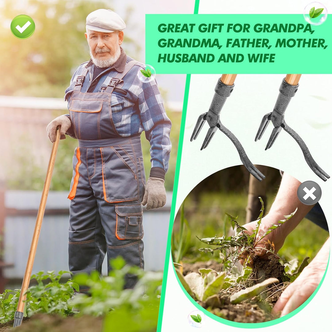 Effektiver Unkrautzieher mit stabilem 4-Krallen-Kopf und ergonomischem Griff zur präzisen Wurzelentfernung im Garten.