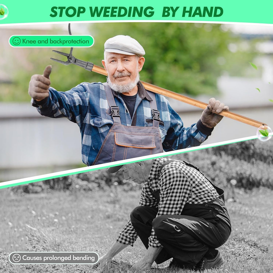 Effektiver Unkrautzieher mit stabilem 4-Krallen-Kopf und ergonomischem Griff zur präzisen Wurzelentfernung im Garten.