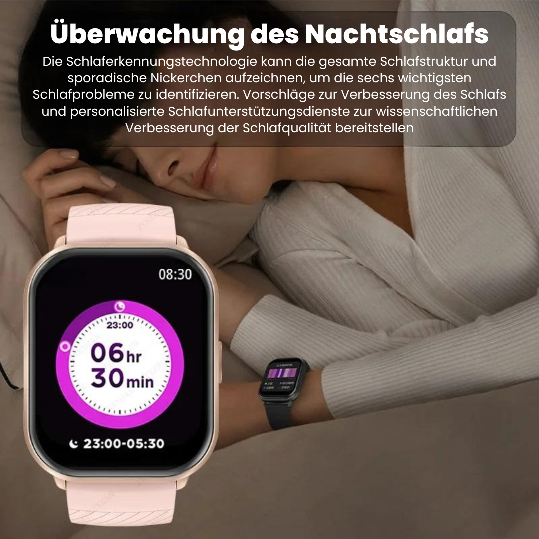 "Elegante FitPro Ultra Smartwatch, wasserdicht, vielseitiges Display, Gesundheits- und Fitness-Tracking, modernes Design."