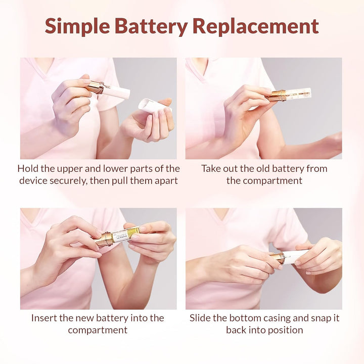 "Eleganter elektrischer Gesichtshaarentferner für Frauen, blau; ideal für präzise Haarentfernung bei empfindlicher Haut."