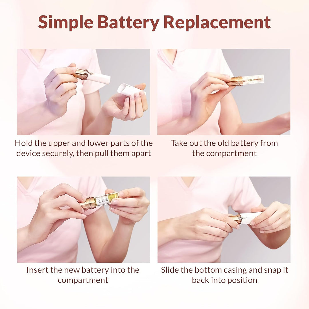 "Eleganter elektrischer Gesichtshaarentferner für Frauen, blau; ideal für präzise Haarentfernung bei empfindlicher Haut."