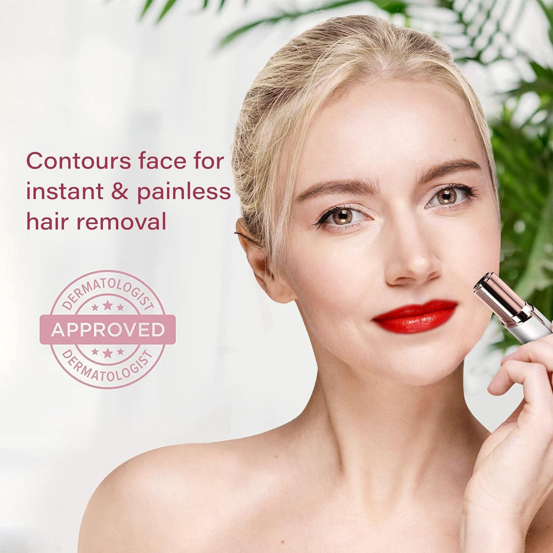 "Eleganter elektrischer Gesichtshaarentferner für Frauen, blau; ideal für präzise Haarentfernung bei empfindlicher Haut."