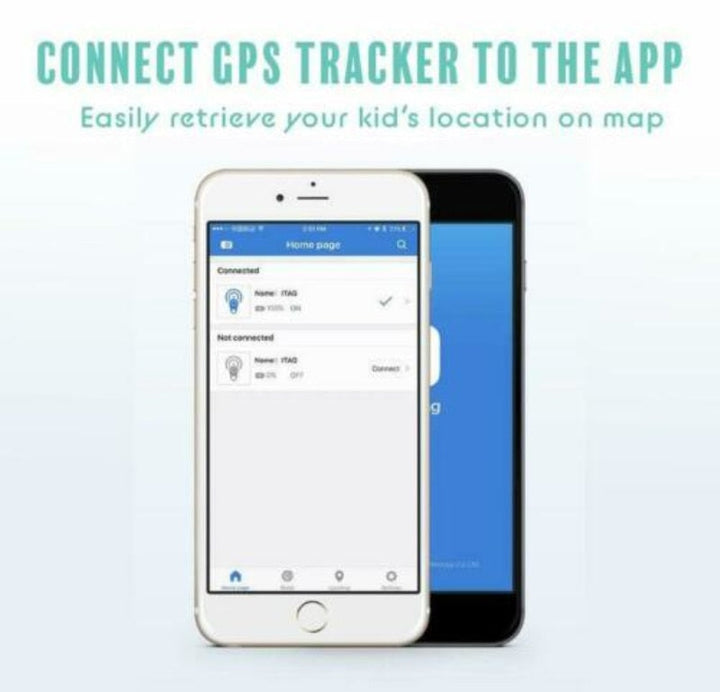 "Eleganter Mini-GPS-Tracker für Kinder & Haustiere, leicht und unauffällig, Echtzeit-Tracking, soft-touch Gummioberfläche."