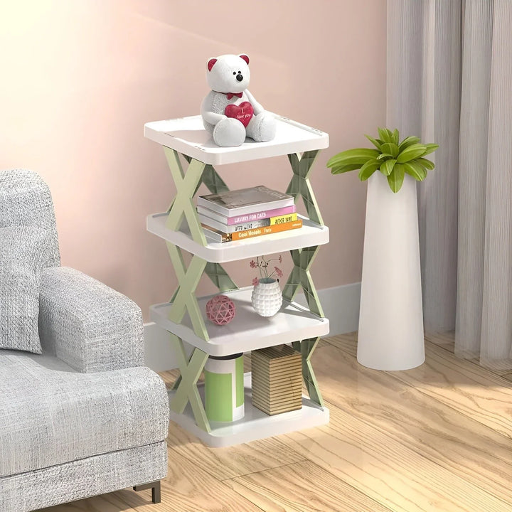 "Elegantes faltbares Schuhregal, platzsparend und multifunktional, perfekt für kleine Räume und Flure in modernem Design."