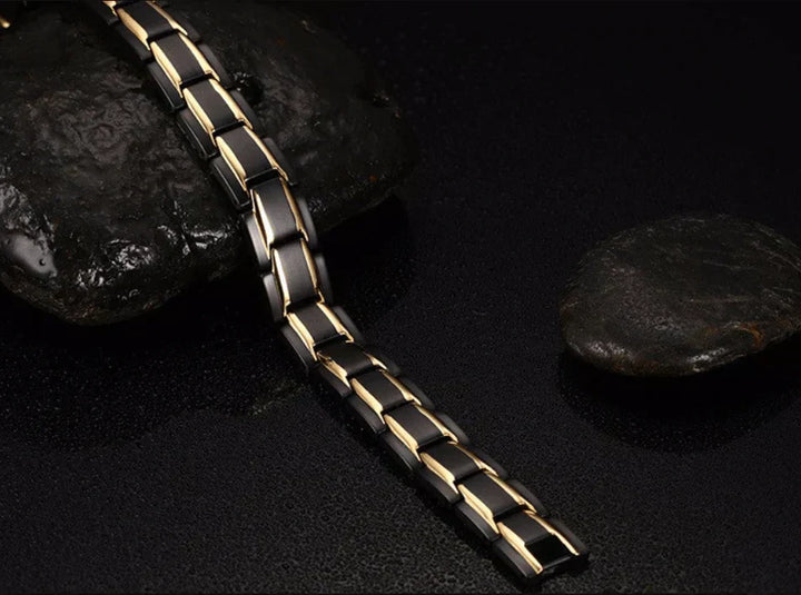 Elegantes magnetisches Gesundheitsarmband, silbern, fördert Wohlbefinden, mit Neodym-Magneten, passt zu jedem Outfit.