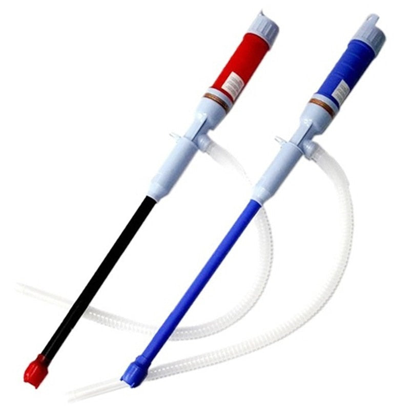 Elektrische Flüssigkeitstransferpumpe, tragbar und effizient, blau-rot, perfekt für sauberen Benzin- und Wassertransfer