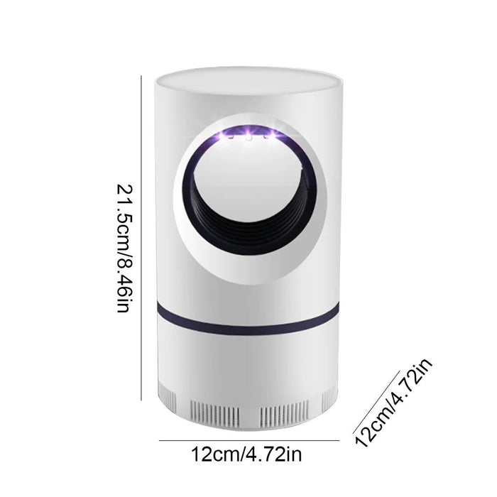 "Elektrische Mückenkiller-Lampe zieht Mücken mit UV-Licht an, leise und effektiv, ideal für ruhige Sommerabende."