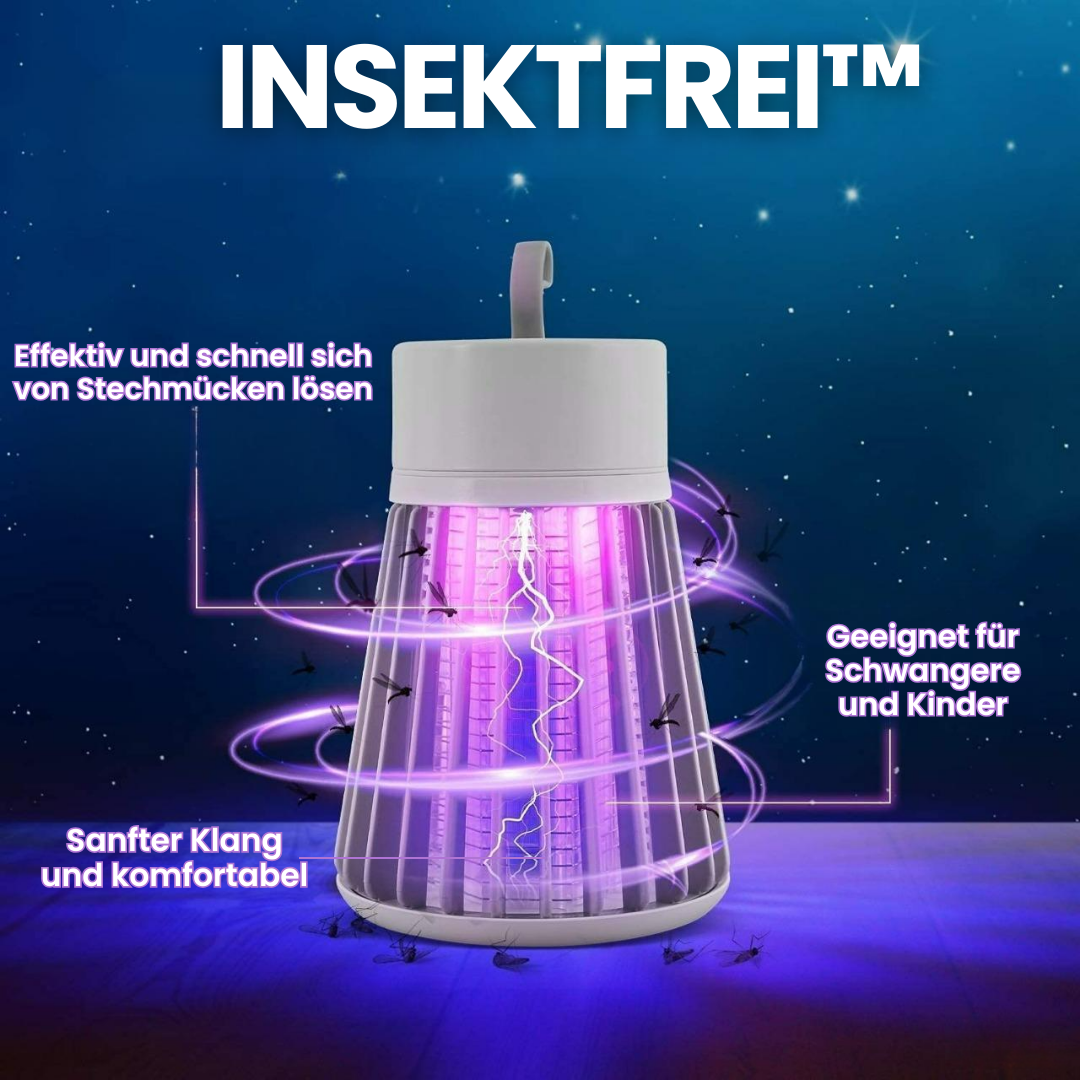 "Elektrische UV-Moskitofalle mit modernem Design, geeignet für Innen- und Außenbereiche, effektiver Mückenschutz."