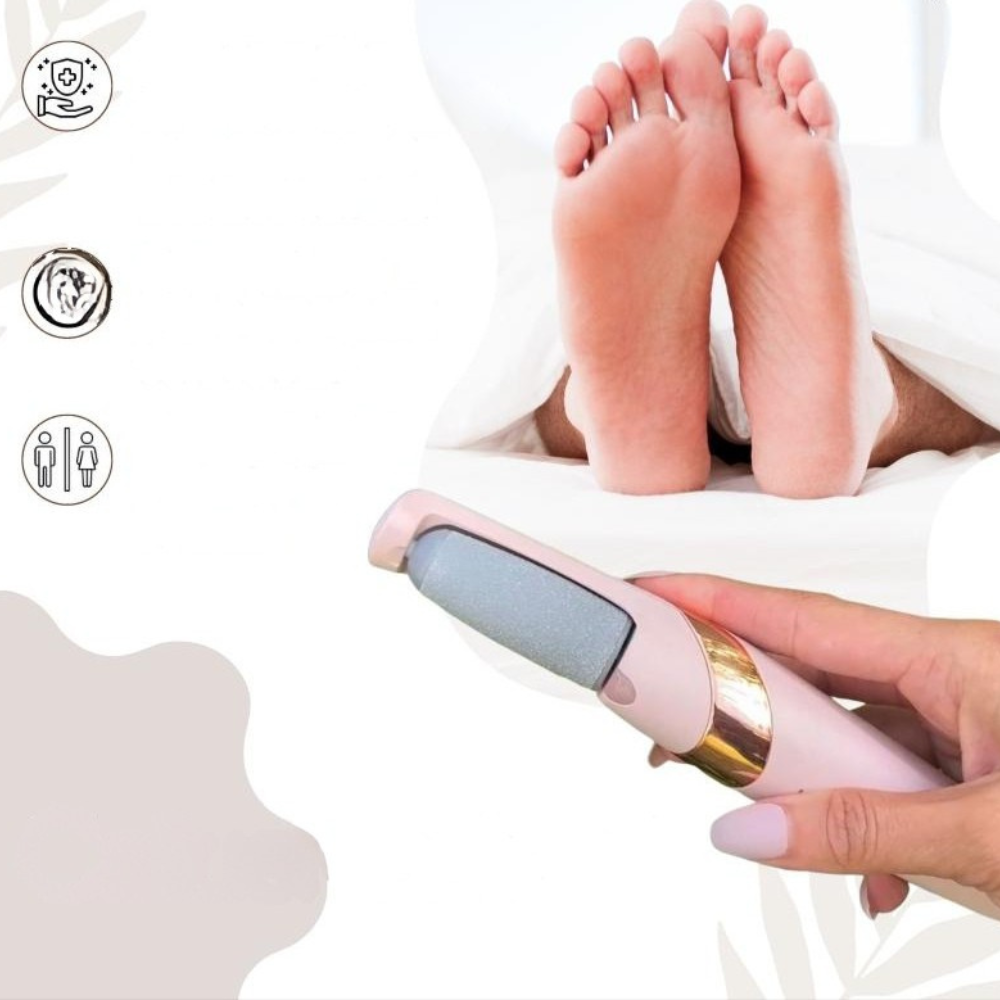 Elektrischer Hornhautentferner mit LED-Licht, ergonomischem Design, wasserdicht; perfekt für glatte Füße und einfache Handhab