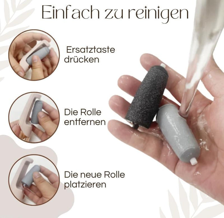 Elektrischer Hornhautentferner mit LED-Licht, ergonomischem Design, wasserdicht; perfekt für glatte Füße und einfache Handhab