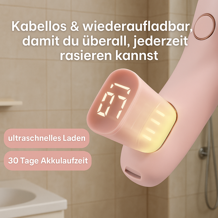 Elektrischer Rasierer für empfindliche Haut mit sanfter, gründlicher Haarentfernung, ideal für Nass- oder Trockenrasur.