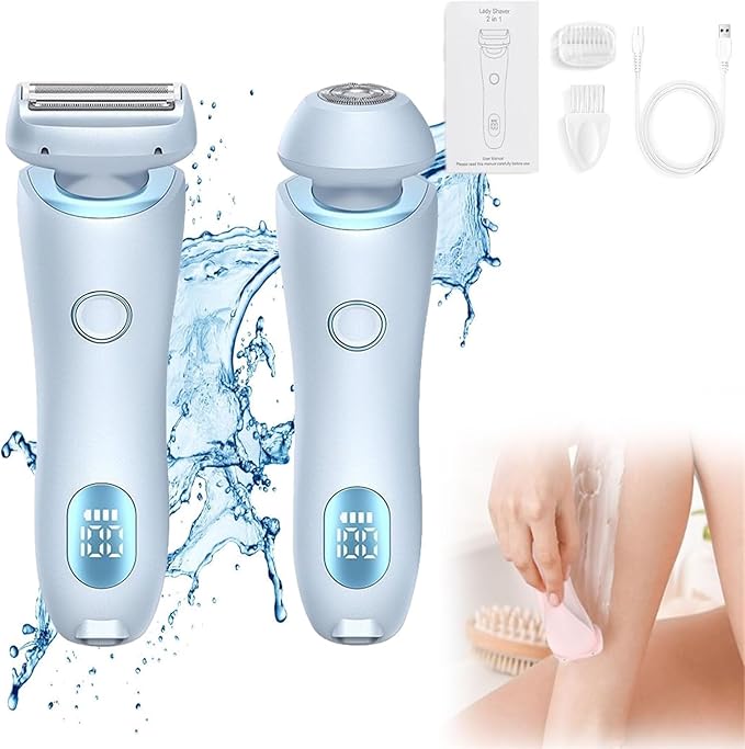 Elektrischer Rasierer für empfindliche Haut mit sanfter, gründlicher Haarentfernung, ideal für Nass- oder Trockenrasur.