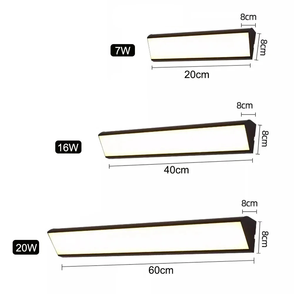 Energieeffiziente LED-Wandleuchte für Außen; modernes Design, wasserdicht, ideal für Terrassen und Eingang.