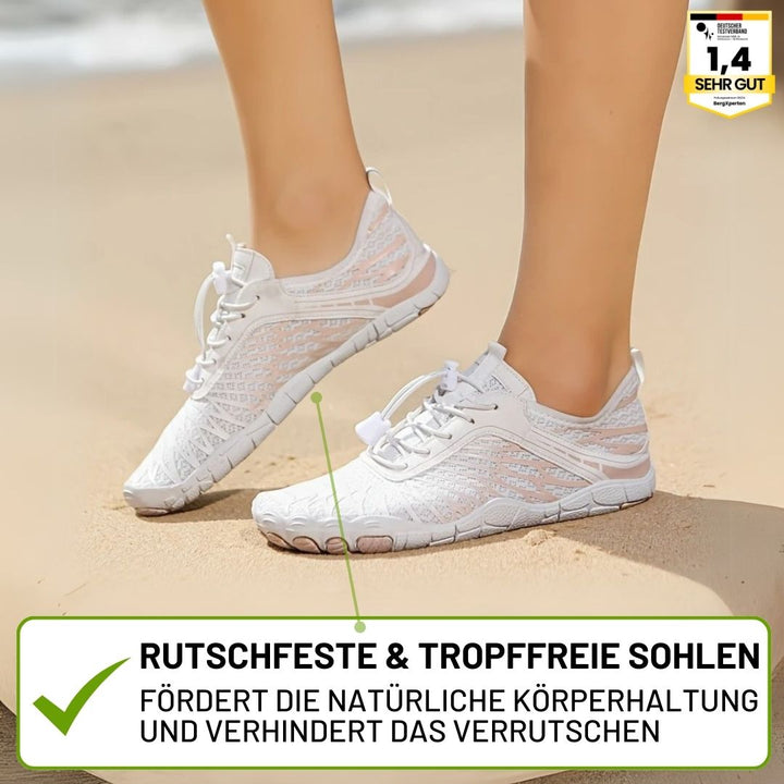 "Ergonomische Barfußschuhe mit breitem Design, ideal für natürliche Bewegungen im Alltag, bequem und gelenkschonend"