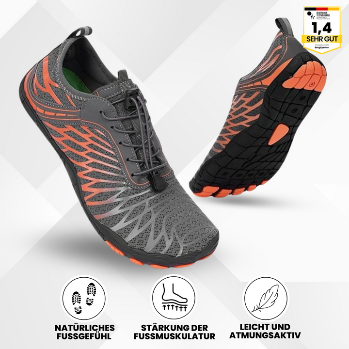 "Ergonomische Barfußschuhe mit breitem Design, ideal für natürliche Bewegungen im Alltag, bequem und gelenkschonend"