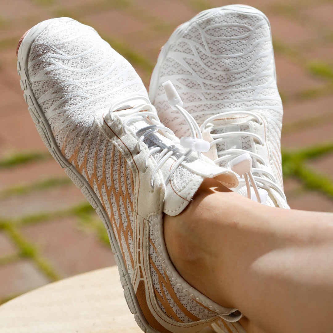 "Ergonomische Barfußschuhe mit breitem Design, ideal für natürliche Bewegungen im Alltag, bequem und gelenkschonend"