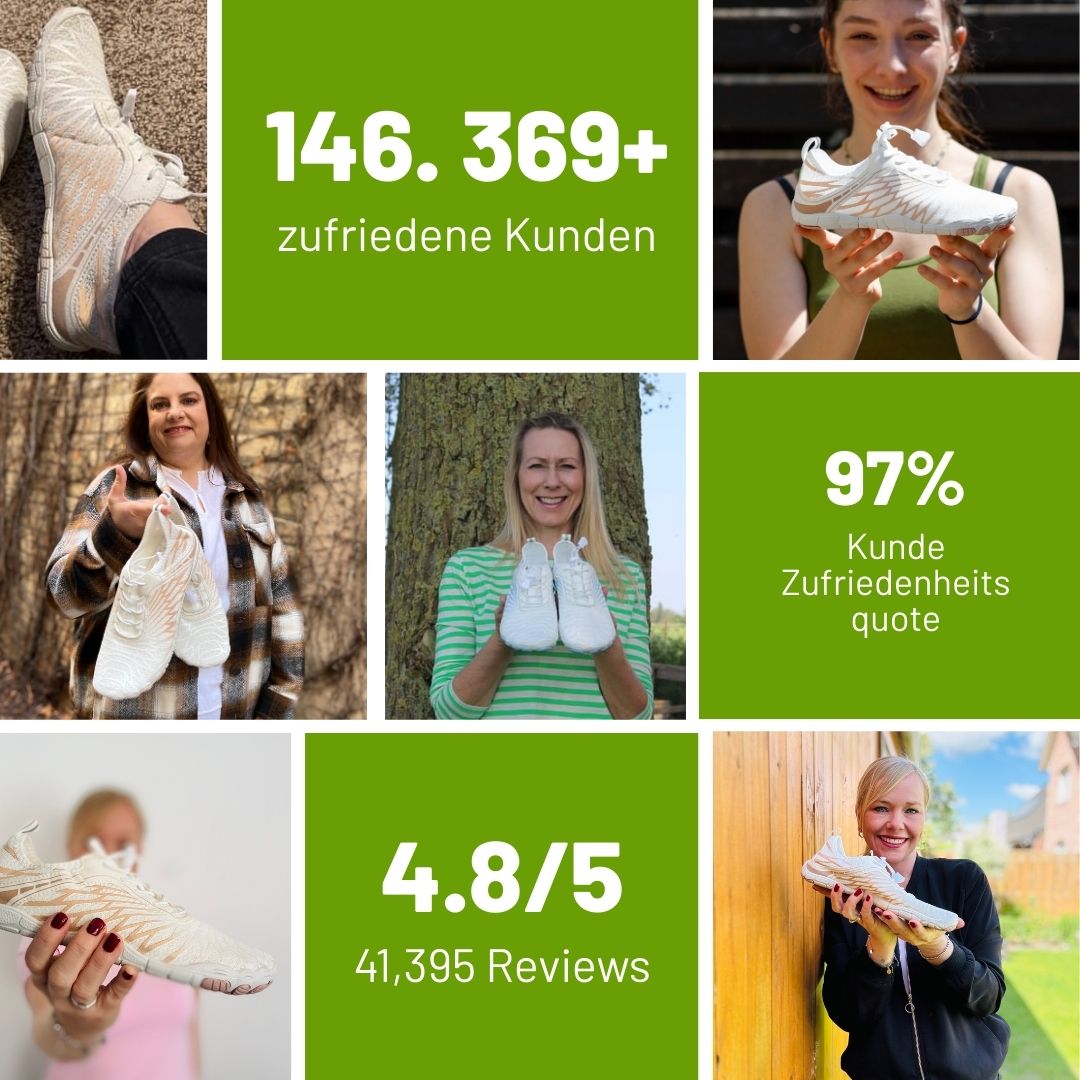 "Ergonomische Barfußschuhe mit breitem Design, ideal für natürliche Bewegungen im Alltag, bequem und gelenkschonend"
