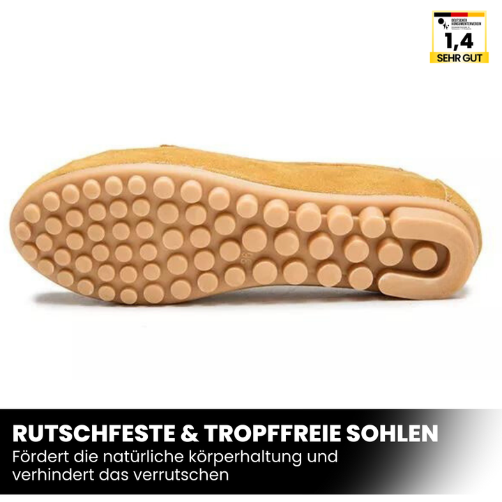 Ergonomische Damen-Komfortschuhe mit rutschfesten Sohlen, ideal für schmerzfreien Tragekomfort in verschiedenen Farben.