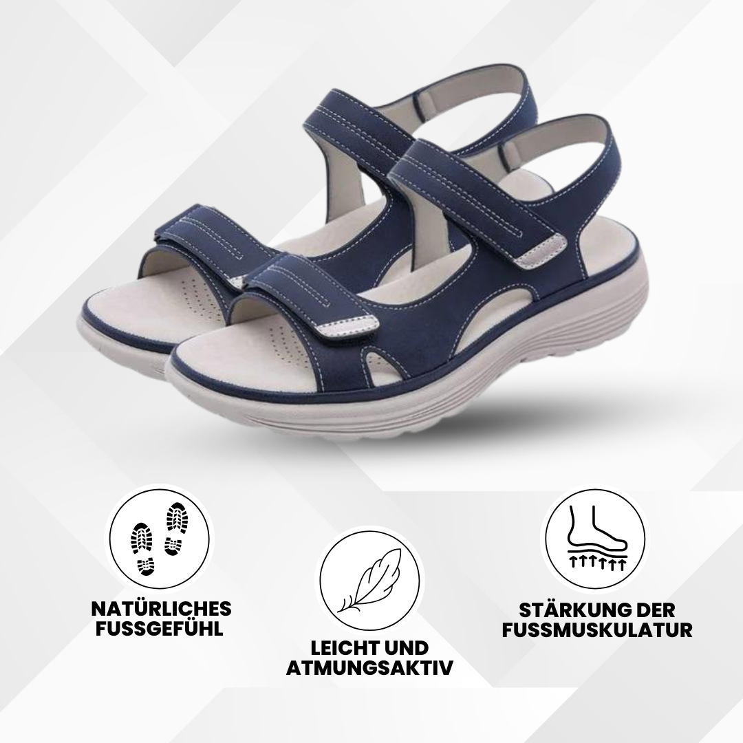 "Ergonomische Damen-Sandalen, rutschfeste Sohle, stilvoll, komfortabel, fördert Fußgesundheit, ideal für jeden Anlass"