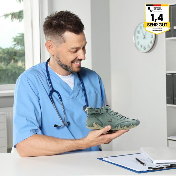 "Ergonomische Hallux Valgus Leder-Barfußschuhe in Braun, ideal für Schmerzfreiheit dank breitem Zehenraum und druckfreier Pas