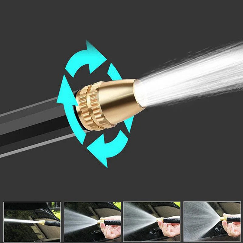 Ergonomische Hochdruck-Wasserpistole aus ABS und Aluminium, kompatibel mit Gartenschläuchen, ideal für vielseitige Reinigung.