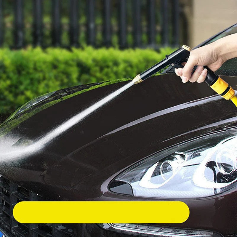 Ergonomische Hochdruck-Wasserpistole aus ABS und Aluminium, kompatibel mit Gartenschläuchen, ideal für vielseitige Reinigung.