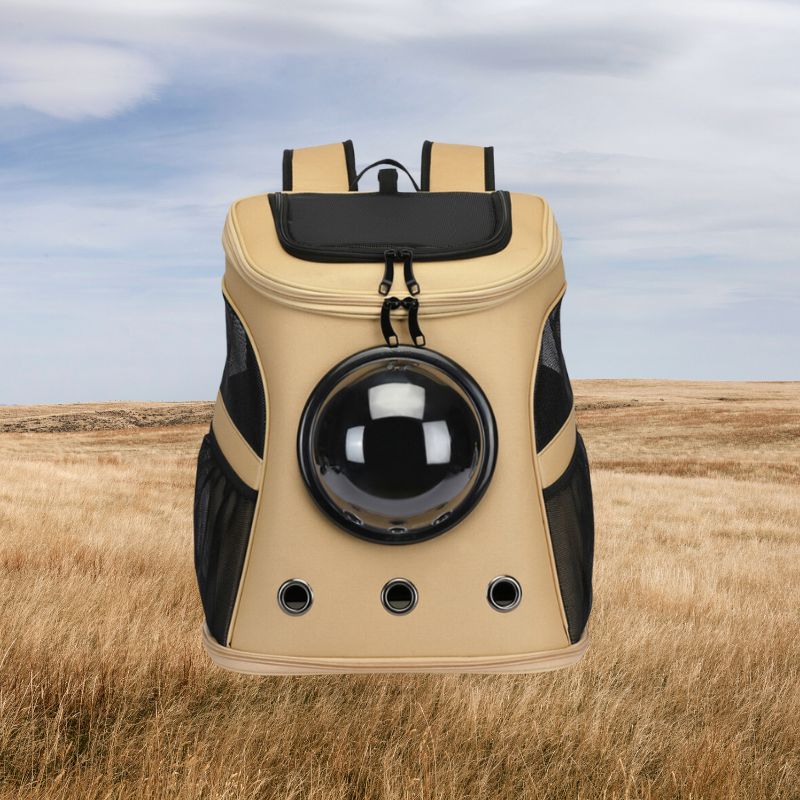 Ergonomische Katzen Transporttasche mit Netzbelüftung, weicher Polsterung, ergonomischem Design und großem Sichtfenster.