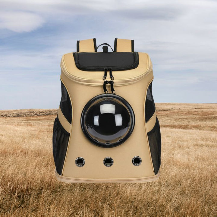 Ergonomische Katzen Transporttasche mit Netzbelüftung, weicher Polsterung, ergonomischem Design und großem Sichtfenster.