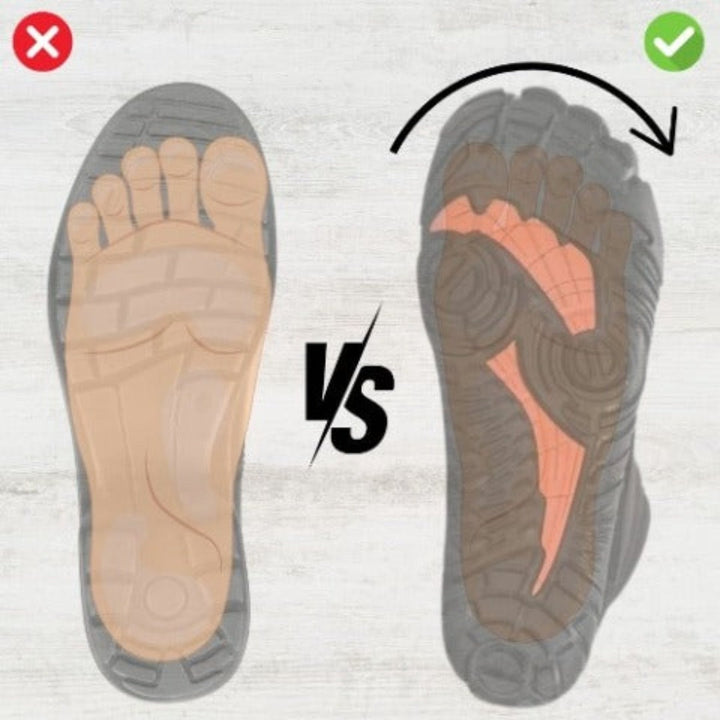 "Ergonomische Komfortschuhe mit orthopädischer Sohle, braun, atmungsaktives Design, ideal zum schmerzfreien Wandern."