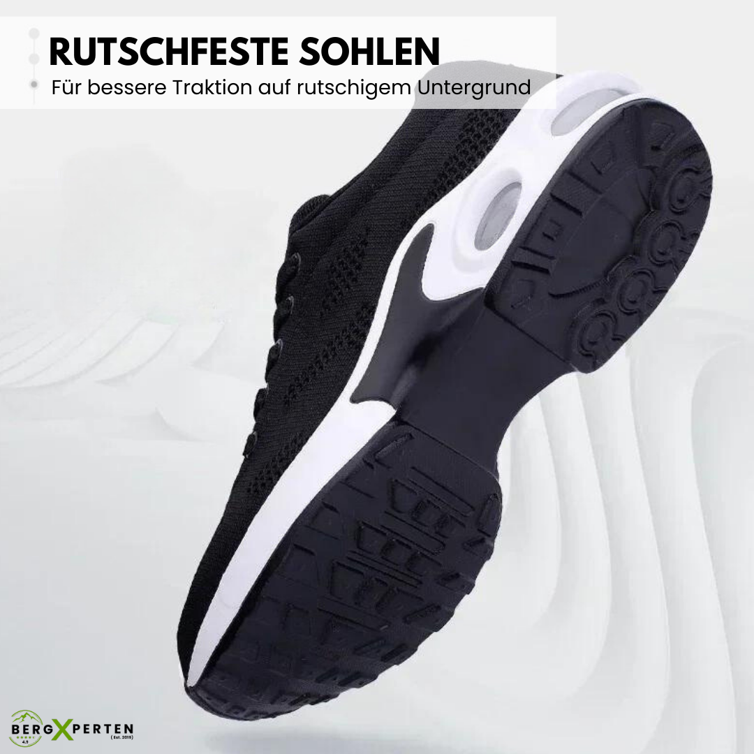 Ergonomische OrthoCare Schuhe, graues Design, mit flexibler Sohle und atmungsaktivem Material, für Komfort und Fußgesundheit.