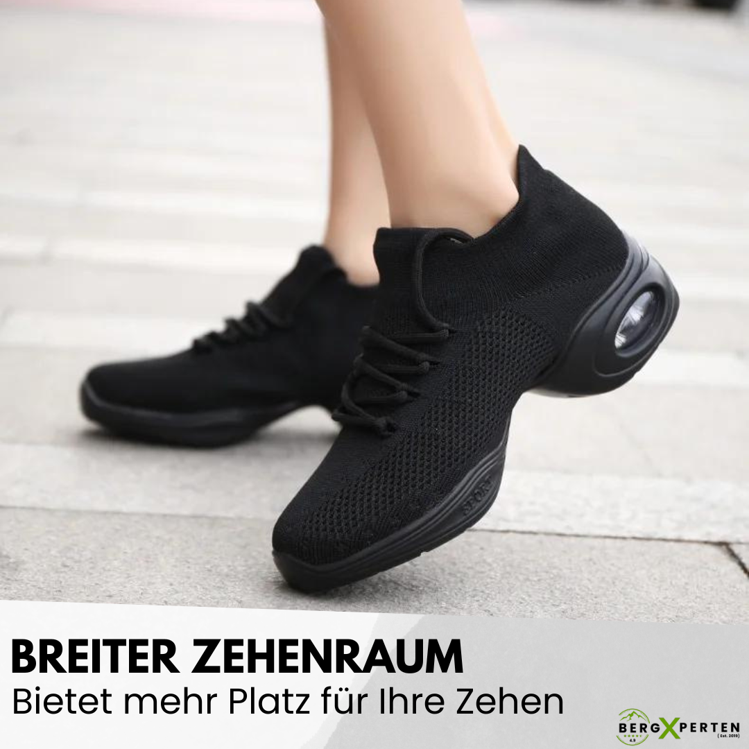 Ergonomische Orthowalk Schuhe in Schwarz-Weiß, bieten atmungsaktiven Komfort und Schmerzlinderung für Damen und Herren.