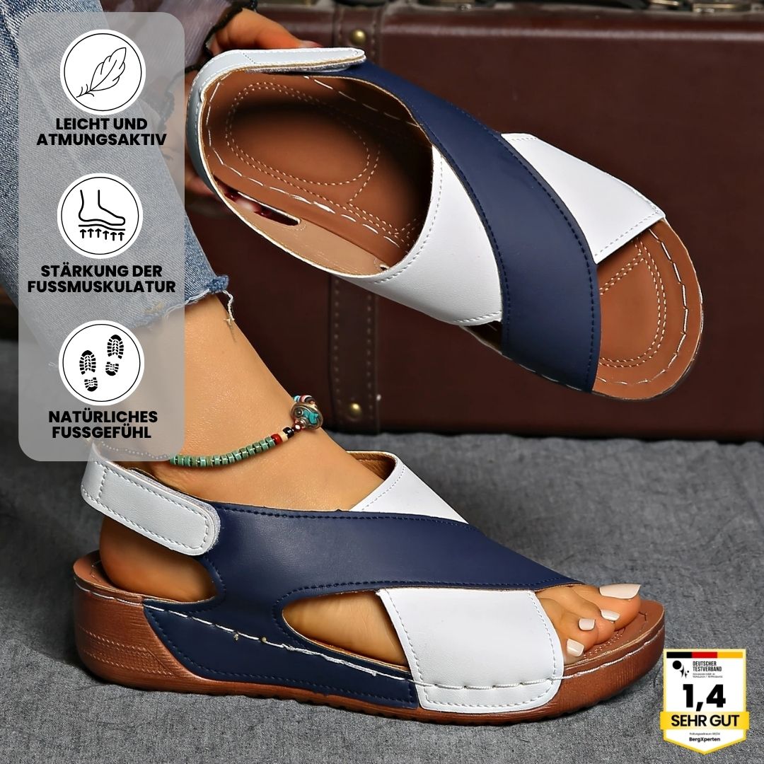 "Ergonomische, rutschfeste Sandalen in Beige für ultimativen Komfort und Schmerzlinderung auf verschiedenen Untergründen."