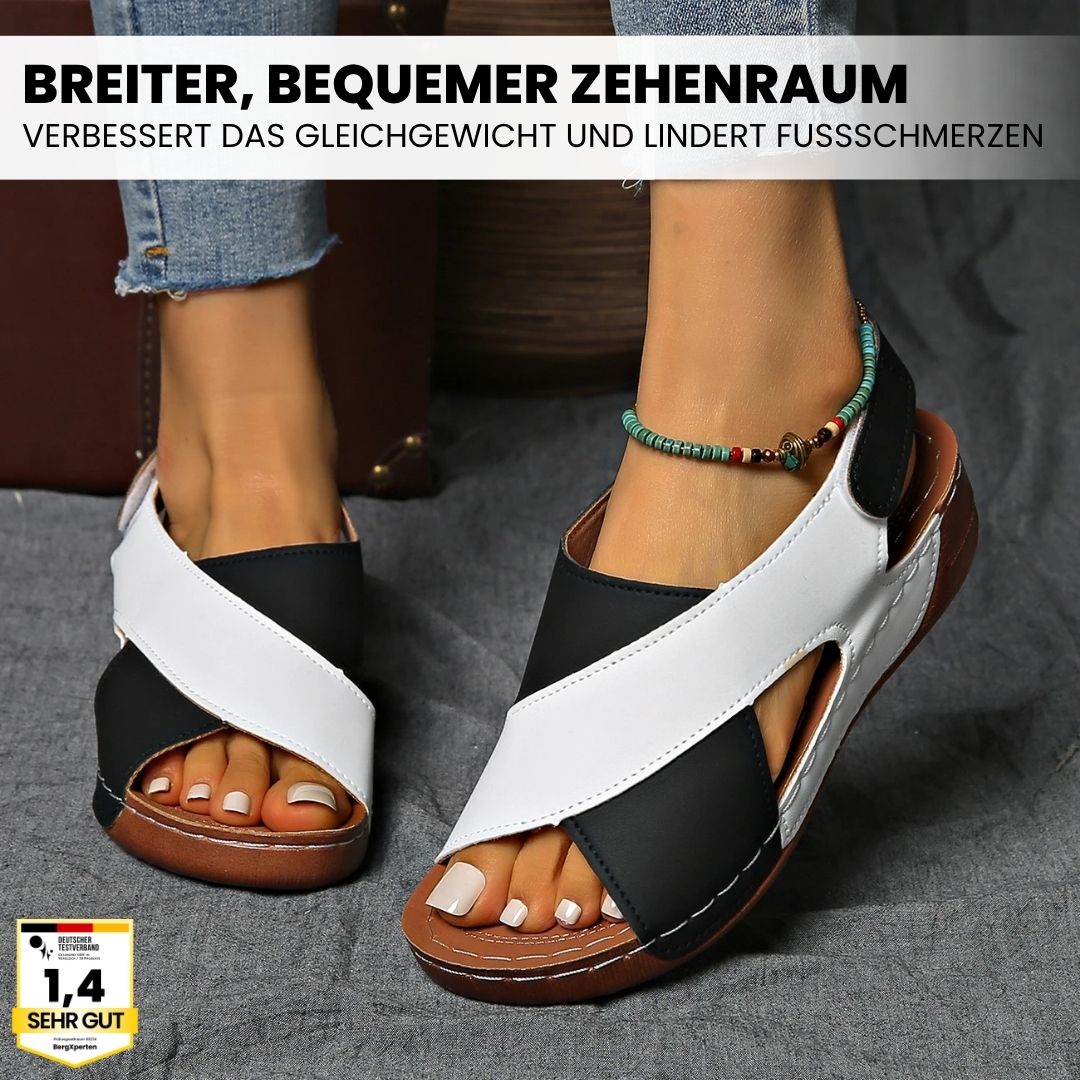"Ergonomische, rutschfeste Sandalen in Beige für ultimativen Komfort und Schmerzlinderung auf verschiedenen Untergründen."