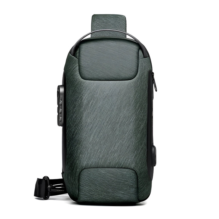 "Ergonomischer USB Rucksack Herren, Anti-Diebstahl, wasserdicht, für Pendeln/Reisen, mit USB-Port, Schwarz"