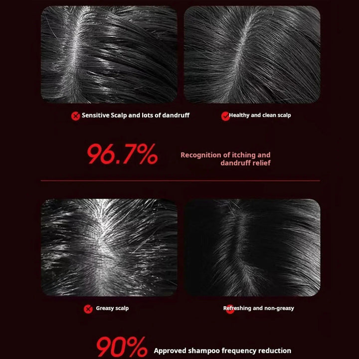 Brosse de massage du cuir chevelu avec luminothérapie LED - relaxation et croissance des cheveux