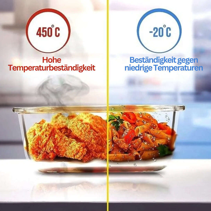 Ensemble de contenants alimentaires en verre – Hermétiques et durables