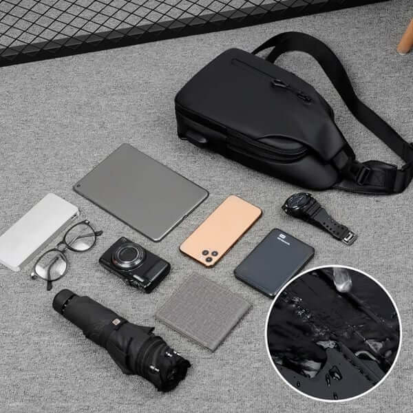 Wasserfeste Umhängetasche mit USB