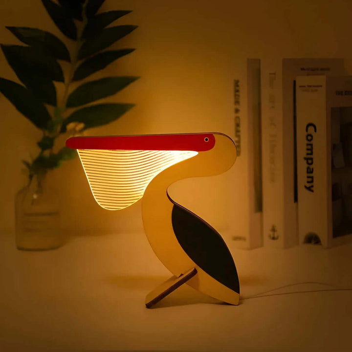 Lampe de chevet enfant lampe décorative en bois LED motif animal