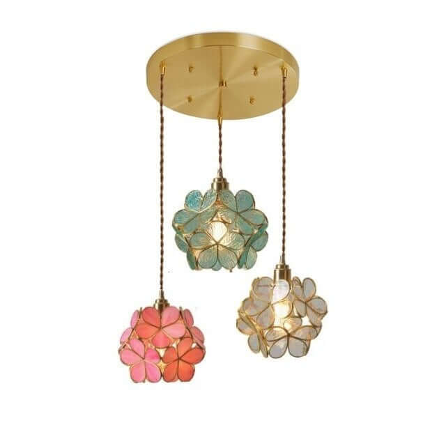 Suspension fleur en verre moderne nordique