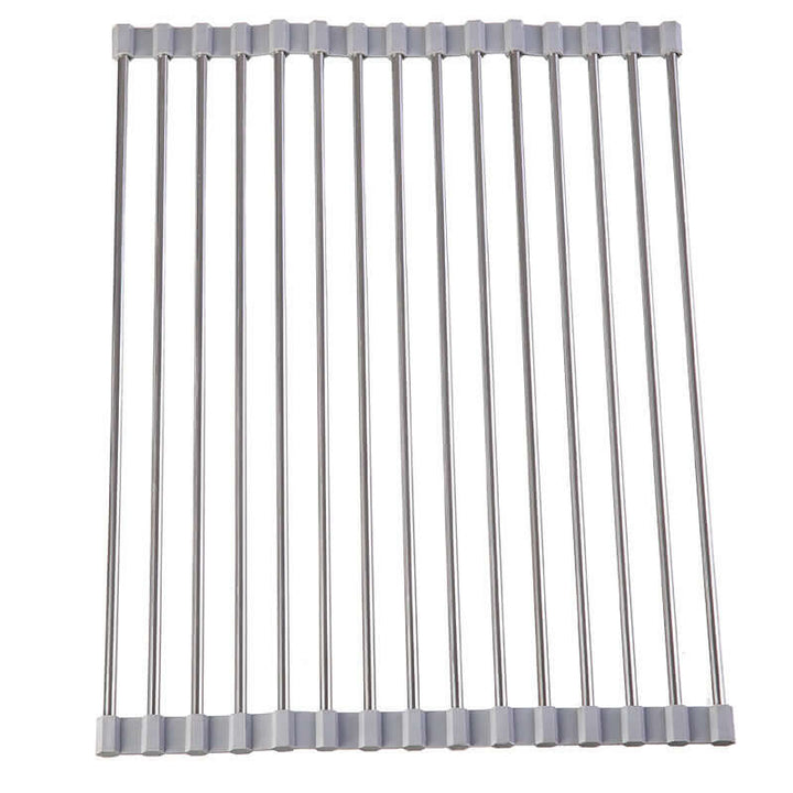 Égouttoir à vaisselle et à légumes pratique et enroulable