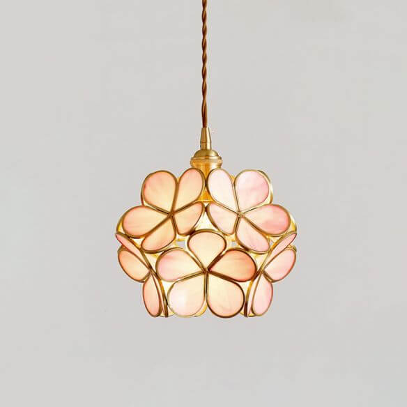 Suspension fleur en verre moderne nordique