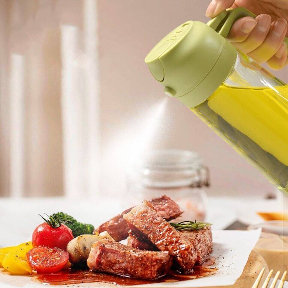 Vaporisateur huile-vinaigre 2 en 1 - un assistant de cuisine pour un dosage précis