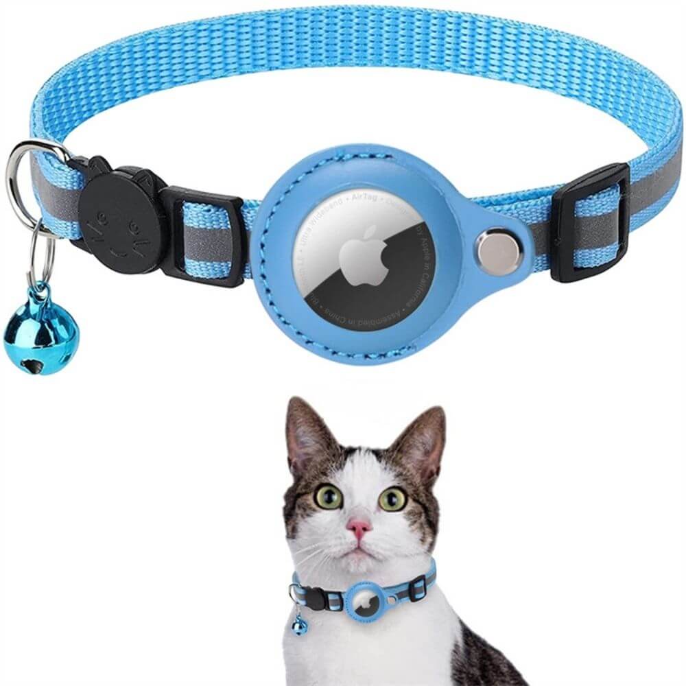 Katzenhalsband mit Sicherheitsverschluss & GPS-Tracker Halterung