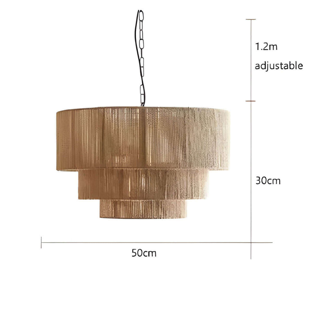 Lampe suspendue avec corde en fibre naturelle - lampe design