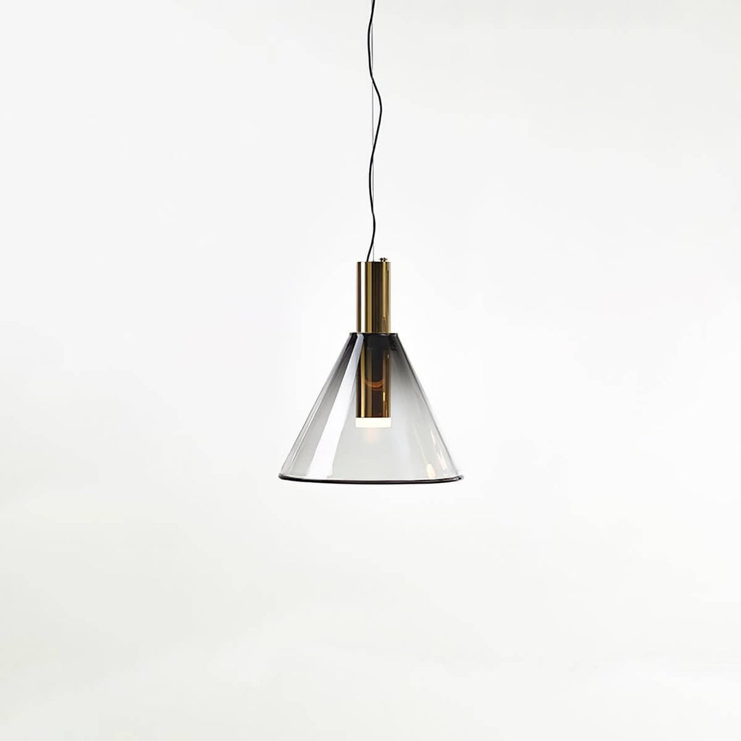 Suspension élégante en verre et métal