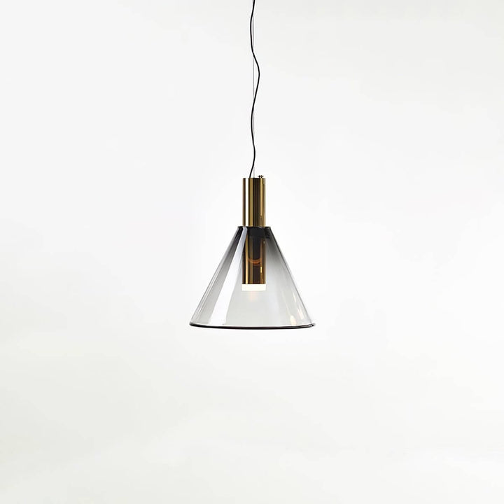 Suspension élégante en verre et métal